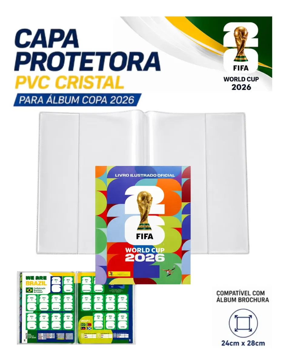 No momento, você está visualizando Capa Plastica Protetora Álbum Figurinhas Copa 2026 Premium