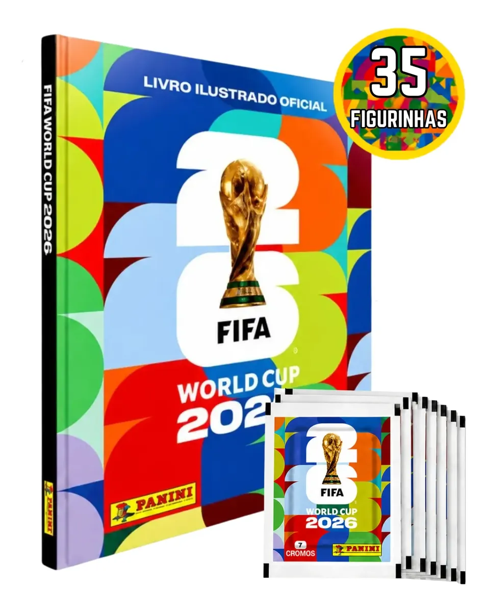 No momento, você está visualizando Kit Álbum Capa Dura + 35 Figurinhas Copa Do Mundo Fifa 2026